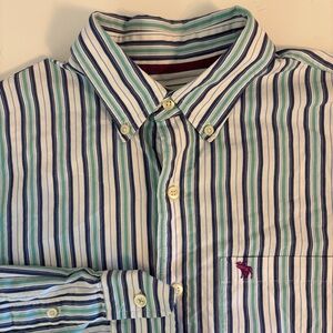 Abercrombie & Fitch Shirt Mens Large Striped Button Up Vintage Long Sleeve